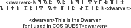 Dwarven font example